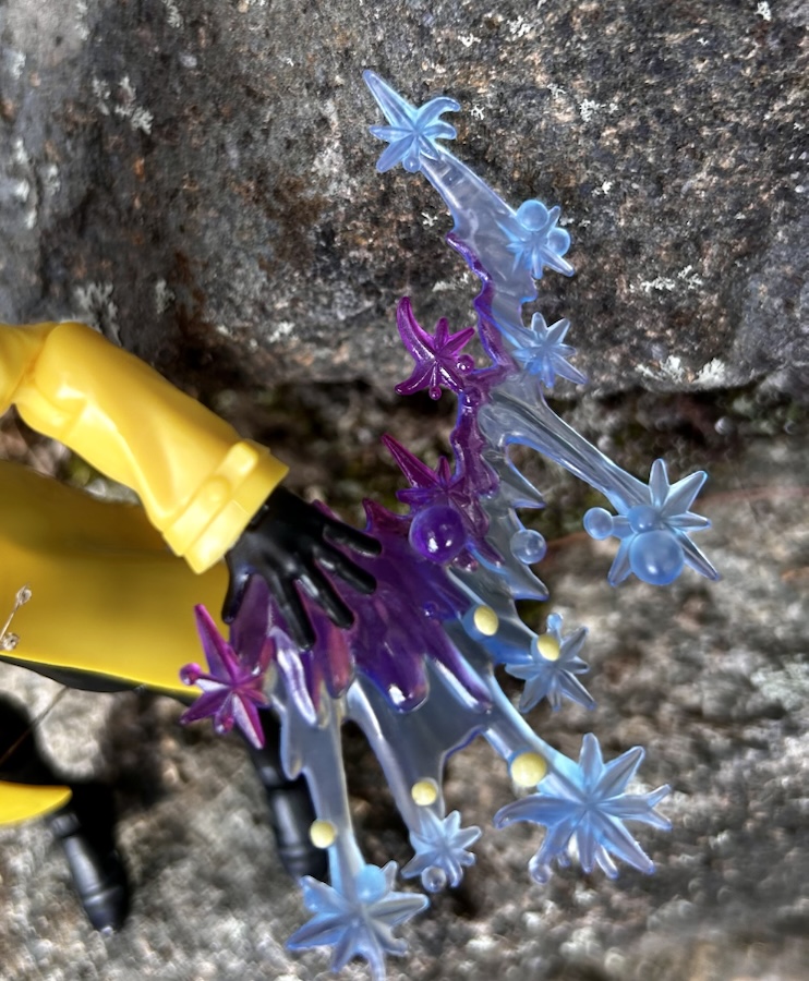 Close-Up of Marvel Legends Jubilee X-Men 97 Fireworks Effects Piece Hands