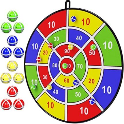 BooTaa 29" Large Dart Board for Kids, Kids Dart Board with Sticky Balls, Boys Toys, Indoor/Sport Outdoor Fun Party Play Game Toys, Birthday Gifts for 3 4 5 6 7 8 9 10 11 12 Year Old Boys Girls