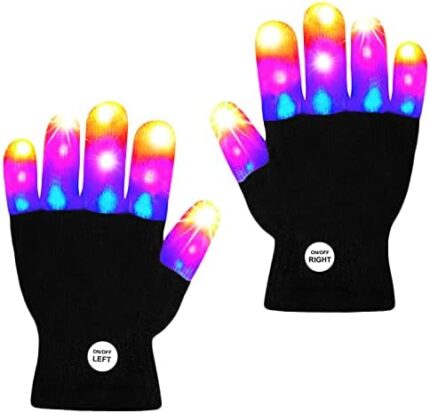 LED Gloves Girls Boys Toys Age 3-5 6-8 8-12 Years Old stocking stuffers Halloween Christmas Birthday Parties Cool Fun Toys Gifts for 3 4 5 6 7 8 9 10 11 12 Year Old