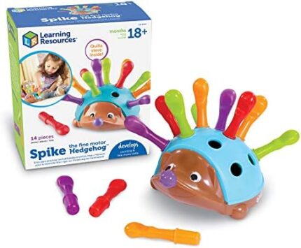 Learning Resources Spike The Fine Motor Hedgehog - Toddler Montessori Toys, Stacking Shape, Gifts For Boys And Girls, Sorting And Matching Skill Activities, Educational Games, Kindergarten
