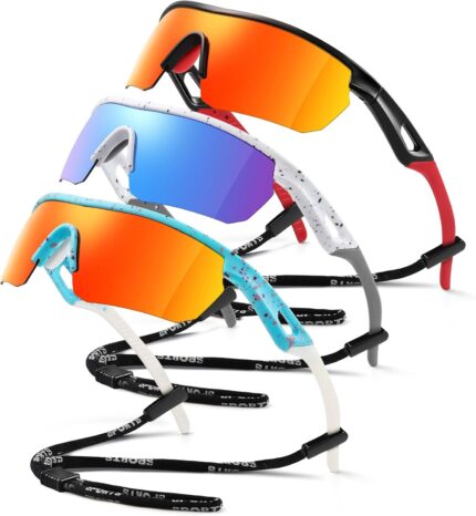 Kids Sunglasses Youth Baseball Sun Glasses Polarized Sports TR90 Lightweight UV400 Cycling Shades Frame Boys Girls