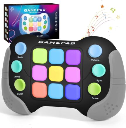 Fast Push Fidget Toys Handle, Flashing Handheld Game for Kids Teens Adults, Electronic Brain & Memory Game, Quick Push Buttons Gamepad, Xmas Birthday Gifts STEM Toys for Boys Girls