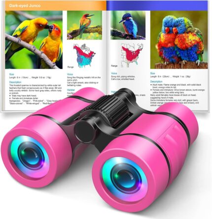 Toys for 3-7 Year Old Girls: LET'S GO! Binoculars for Kids Bird Watching|Hiking|Camping 4 5 6 7 8 Year Old Girl Boy Birthday Gifts Outdoor Learning Toy for Kid Ages 4-6 Toddler Gift Stuffers